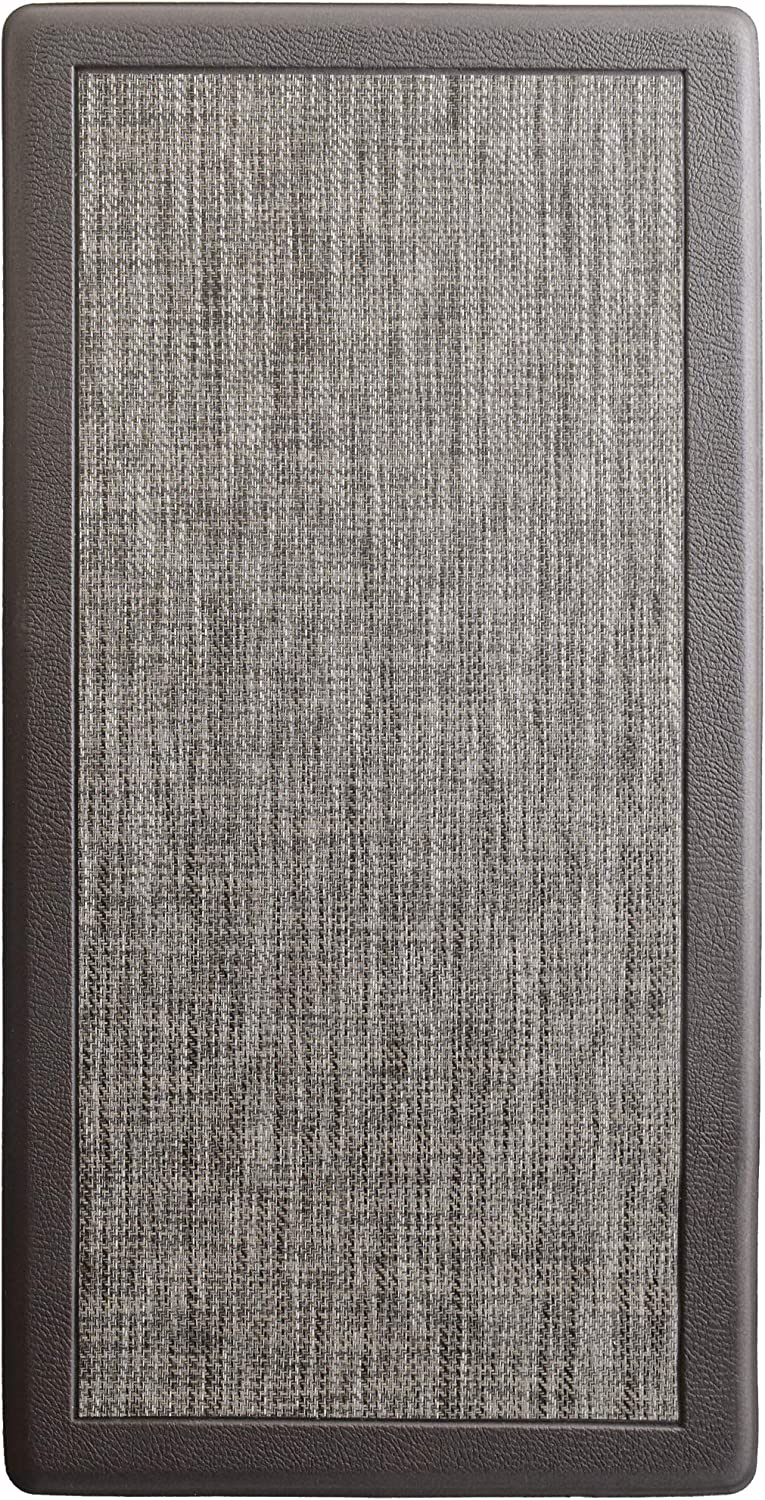 Ergonomic Anti Fatigue Workstation Memory Foam Mat in Stone 39"×20"×0.50" (L×W×H)