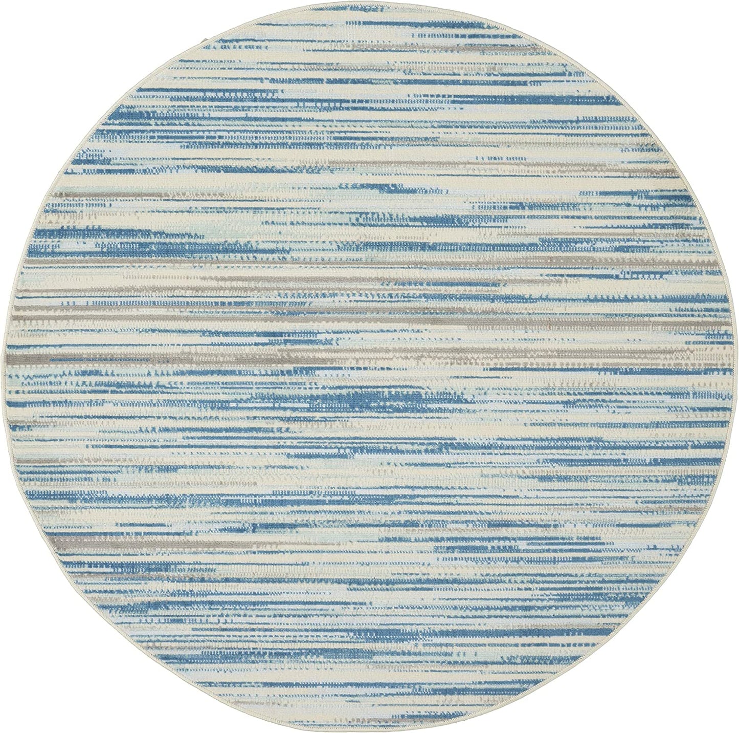 Modern Coastal Blue Area Rug