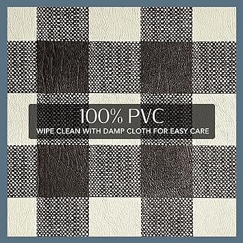 Farmhouse Living Rustic Comfort Anti-Fatigue Kitchen Mat, 18" x 30", Black/White