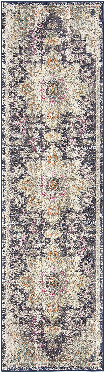 Medallion Distressed Soft Area Rug, Black / Gold