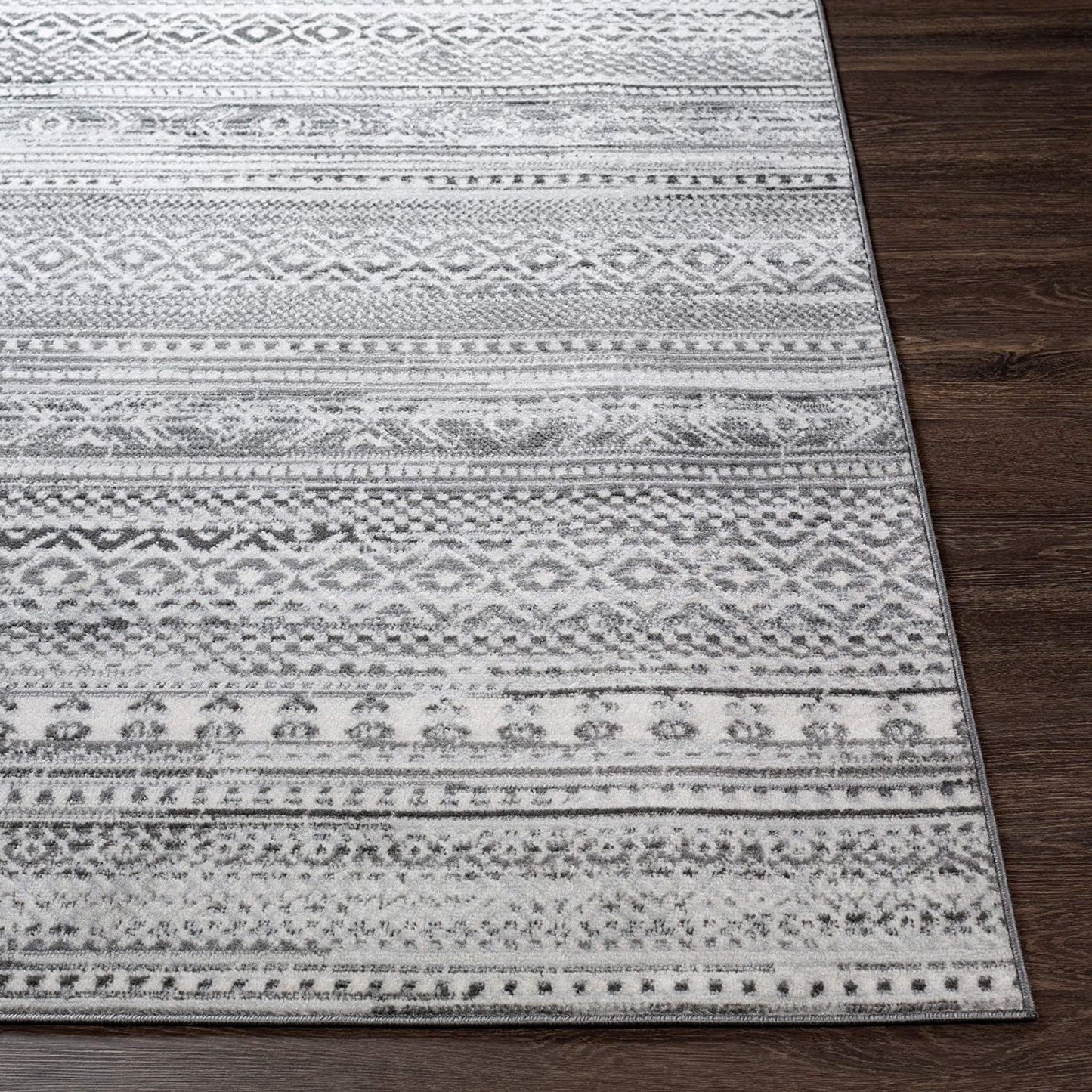 Bohemian Moroccan Kenna Soft Area Rug Gray