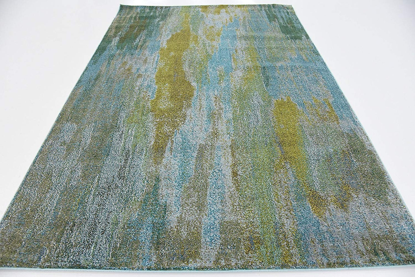 Bright Abstract Torquoise Soft Area Rug
