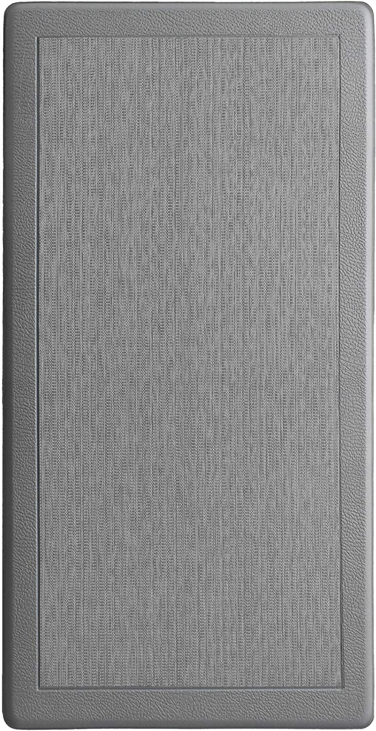 Ergonomic Anti Fatigue Workstation Memory Foam Mat in Stone 39"×20"×0.50" (L×W×H)
