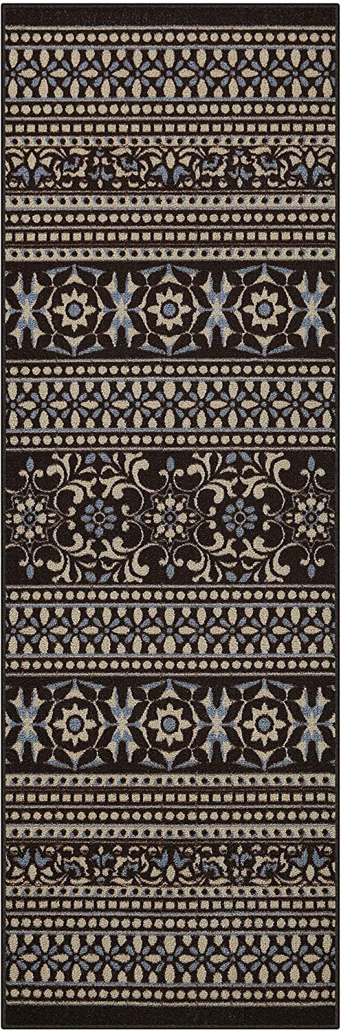 Maples Rugs Zoe Runner Rug Non Slip Hallway Brown