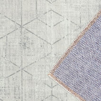 Indoor Floor Cover Vintage Geometric Accent Foldable Thin Rug