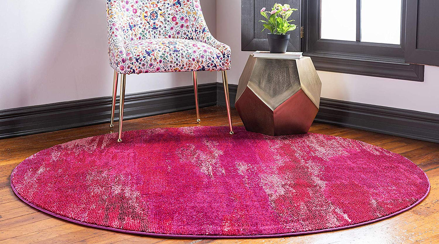 Bright Abstract Pink Magenta Soft Area Rug