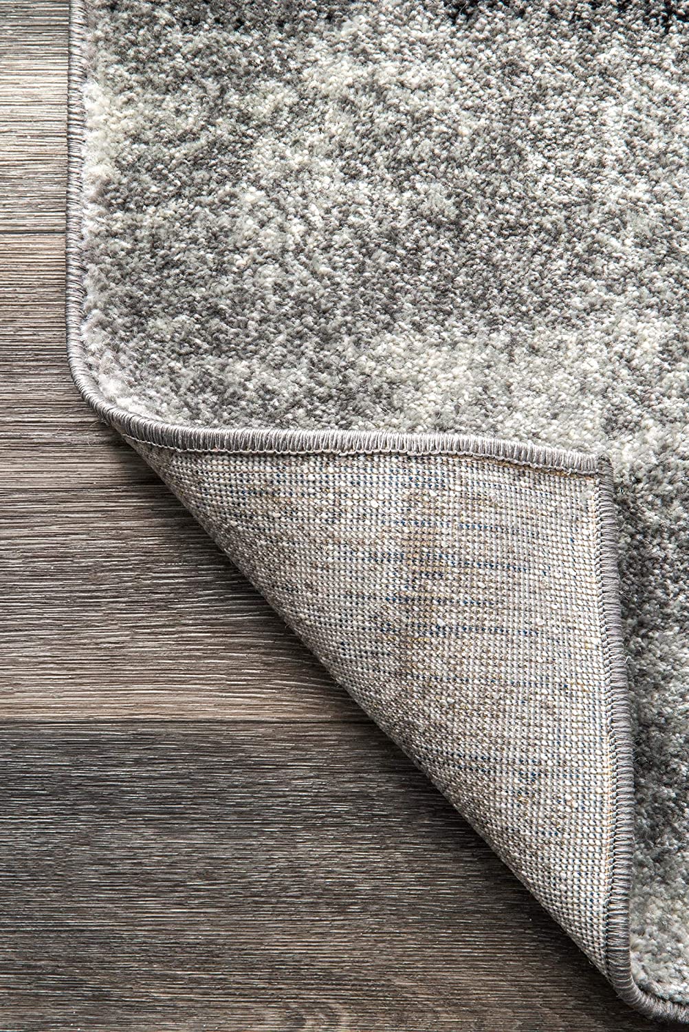 Contemporary Abstract Area Black Grey Soft Rug