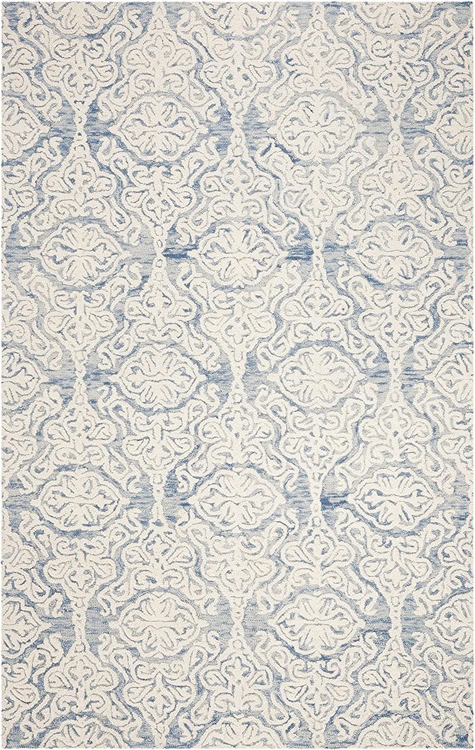 Blossom Collection BLM112B Handmade Premium Wool Soft Area Rug Beige / Ivory