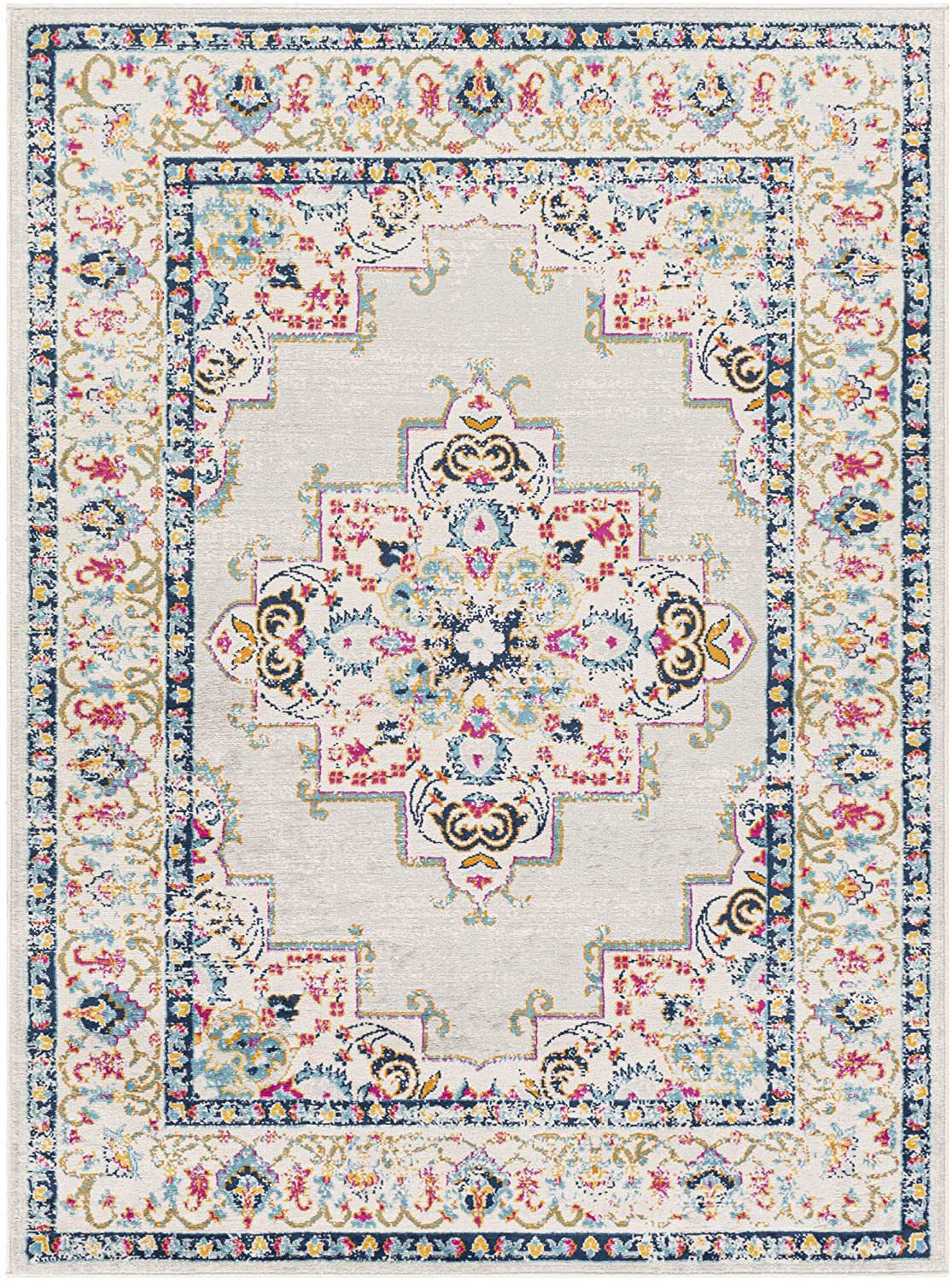 Melta Light Grey Traditional Soft Area Rug