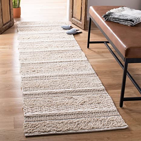 Ivory Handmade Cotton Area Rug