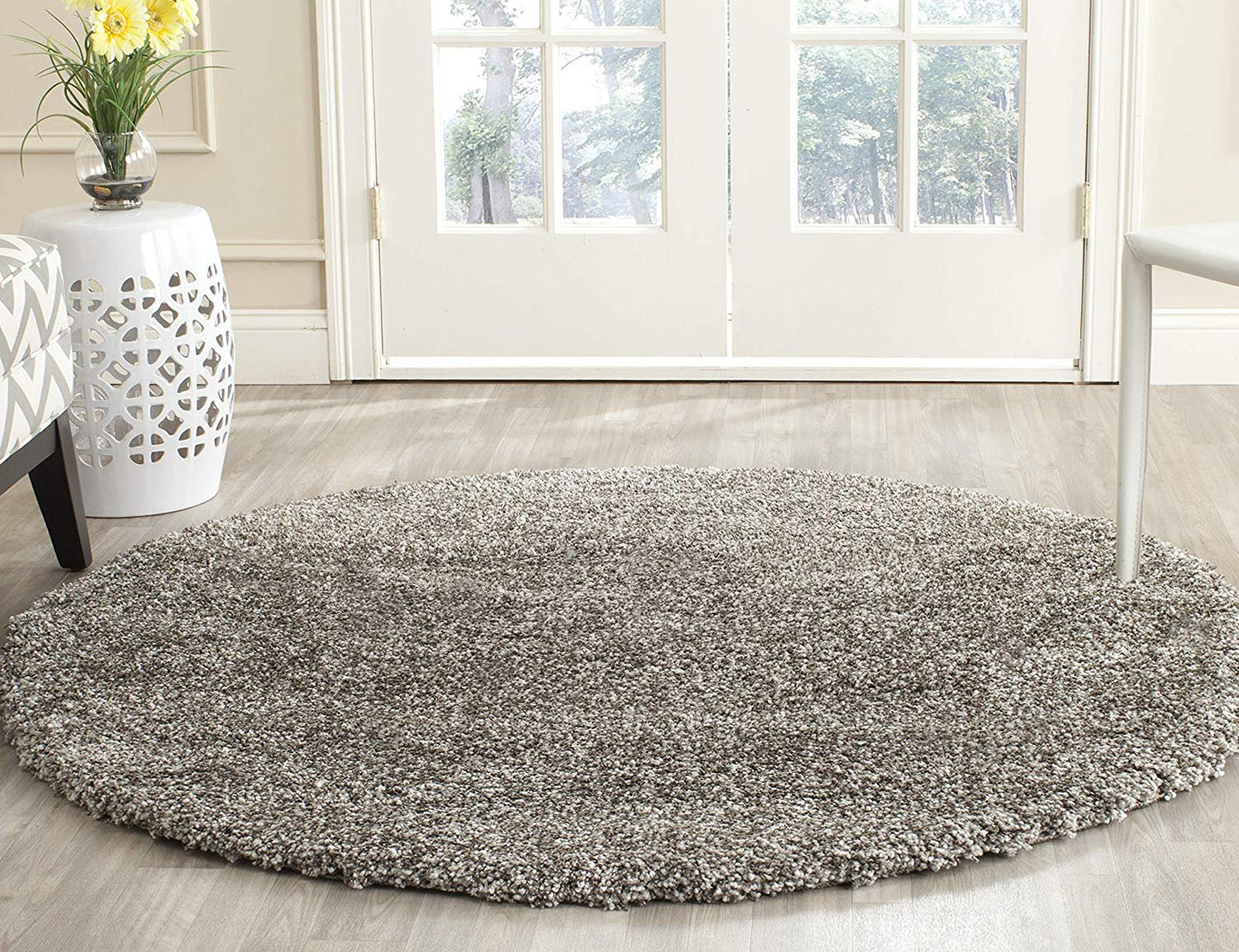 Gray Soft Plush Shag Area Rug