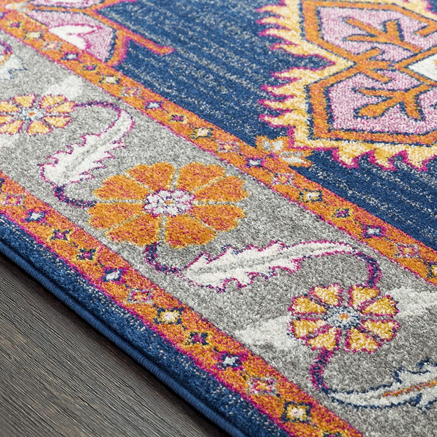 Elodia Soft Area Rug Dark Blue