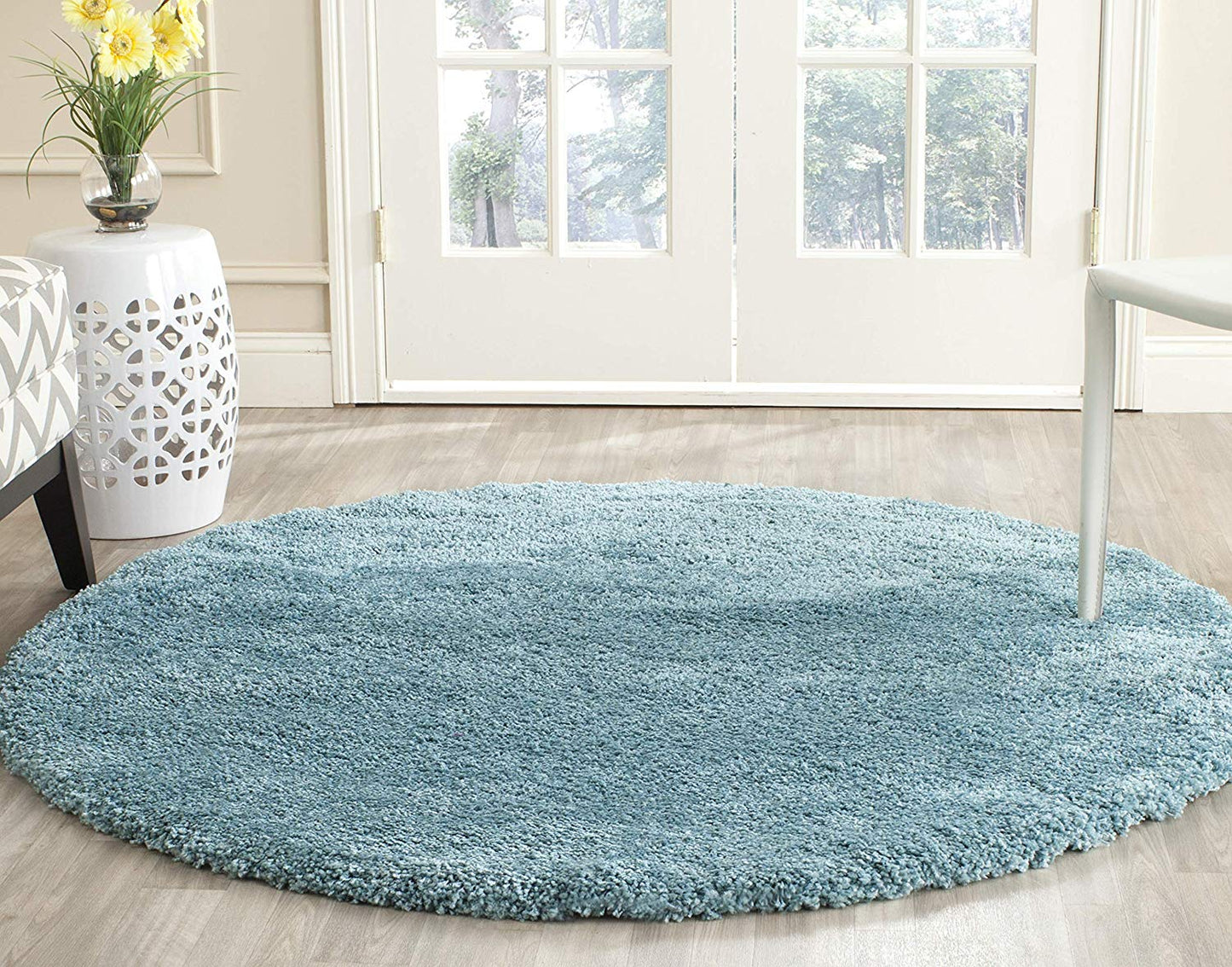 Aqua Blue Soft Plush Shag Area Rug