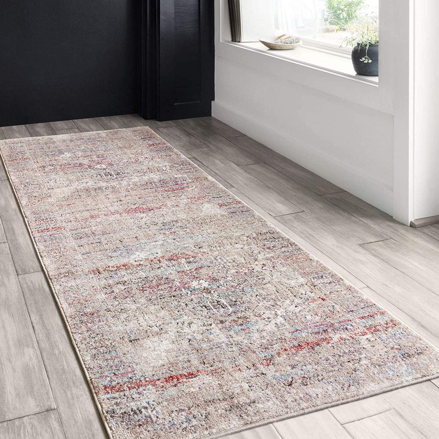 Dante Collection Soft Area Rug Beige/Multi