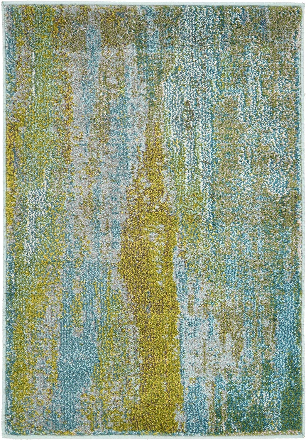 Bright Abstract Torquoise Soft Area Rug