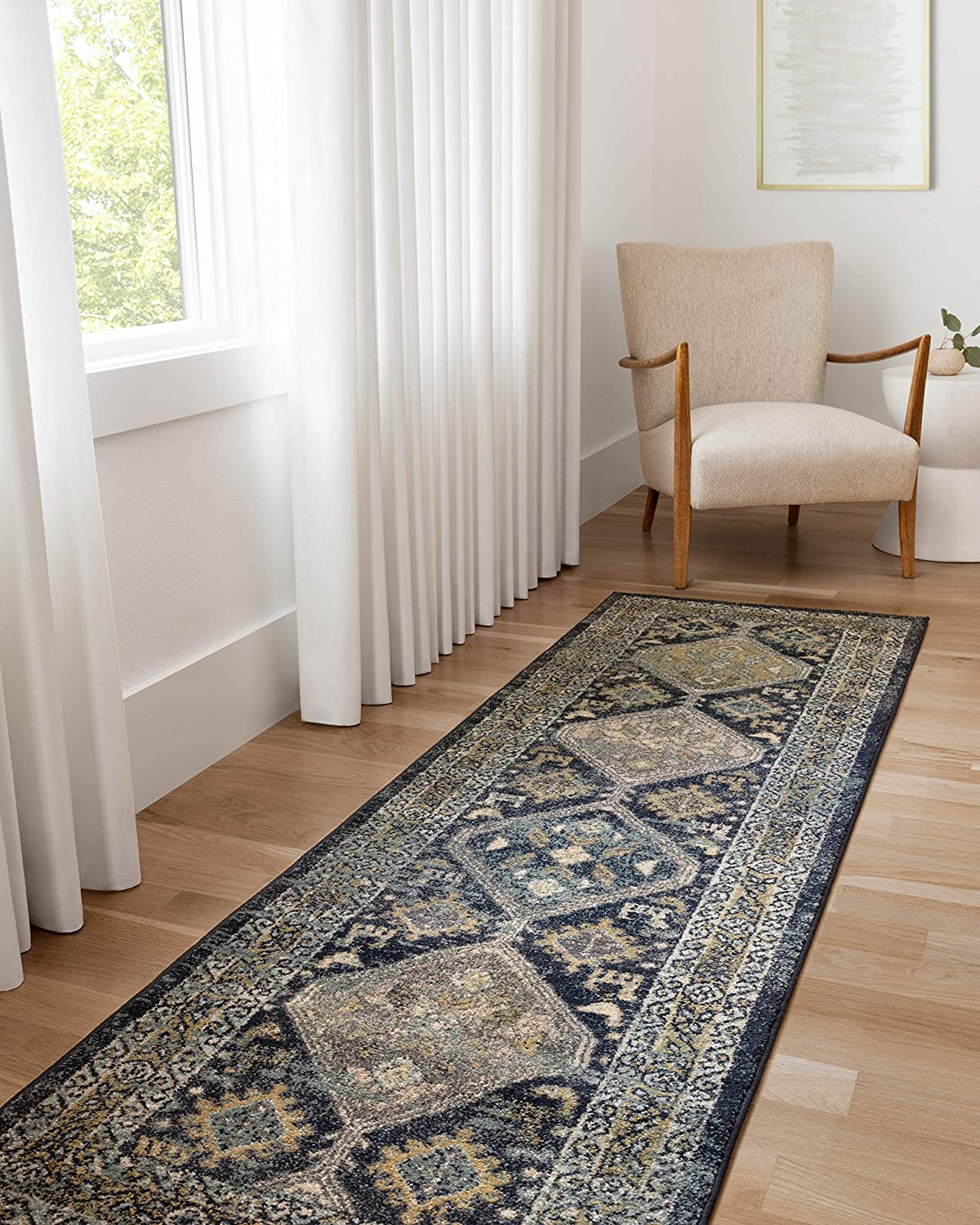 Jocelyn Collection Navy / Blue, Transitional Soft Area Rug