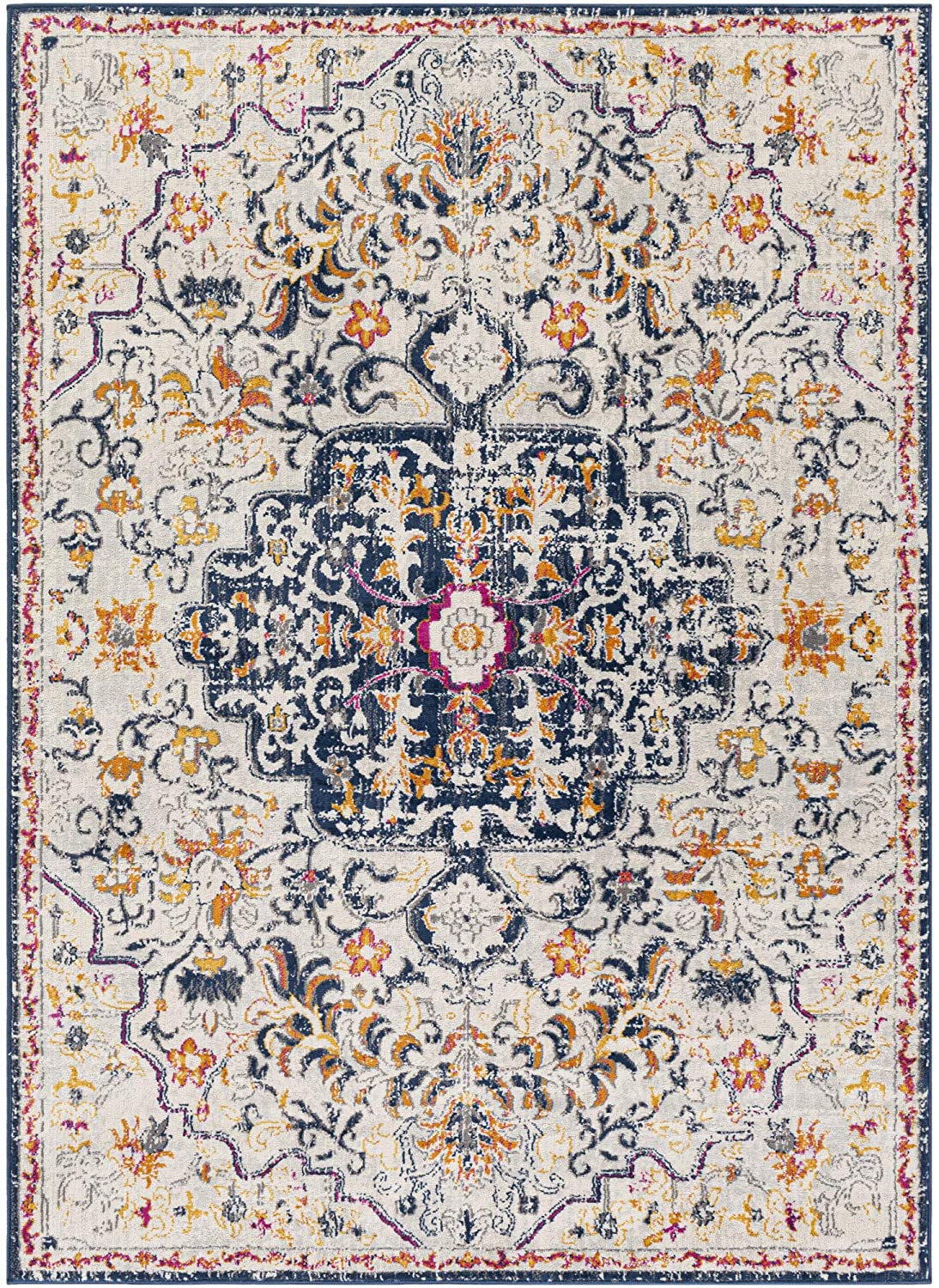 Carldale Navy/Beige Soft Area Rug