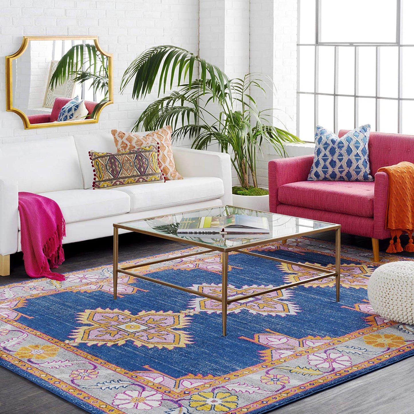 Elodia Soft Area Rug Dark Blue