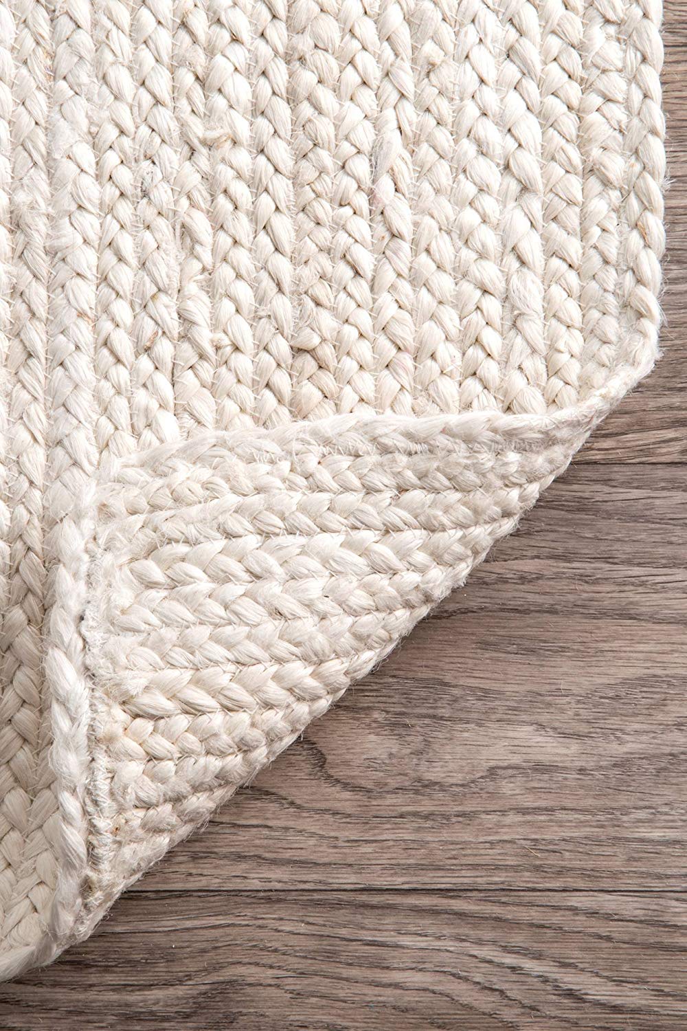 Handmade Braided Off-white Jute Area Rugs