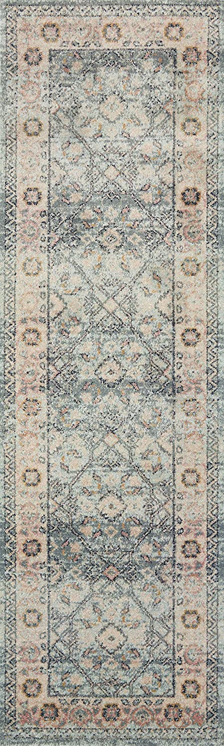 Jocelyn Collection Sky / Multi, Transitional Soft Area Rug