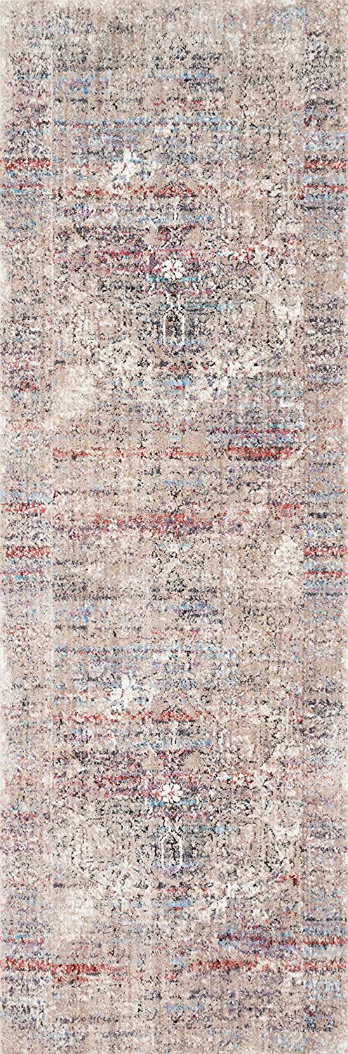 Dante Collection Soft Area Rug Beige/Multi