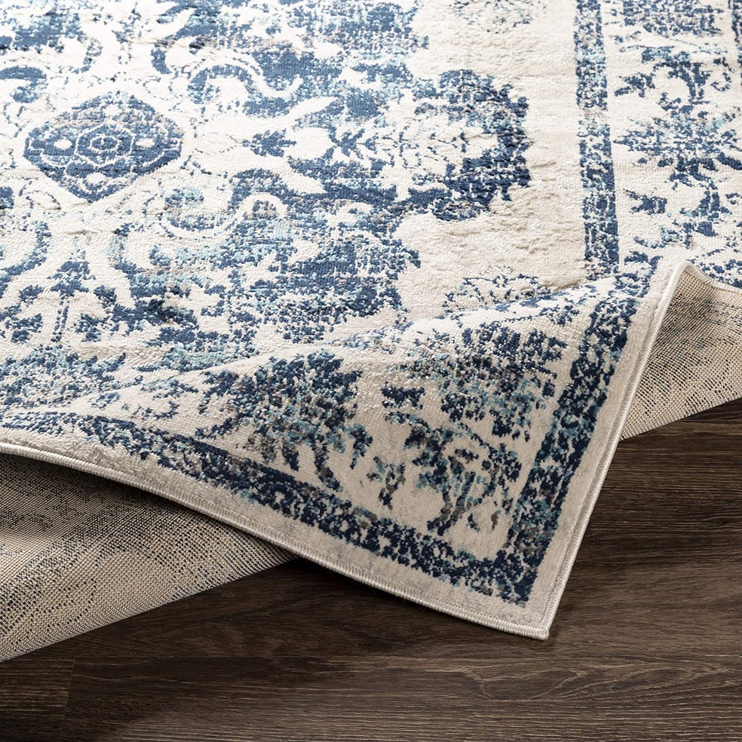 Delney Blue Soft Area Rug Navy