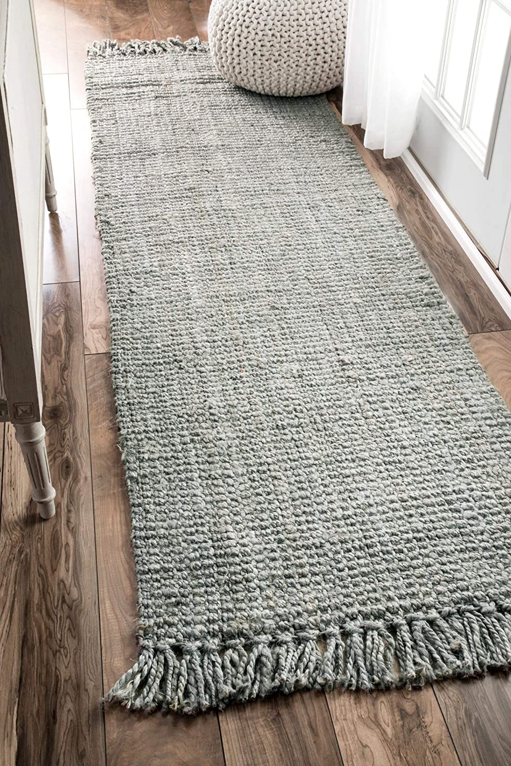 Chunky Loop Grey Jute Rug