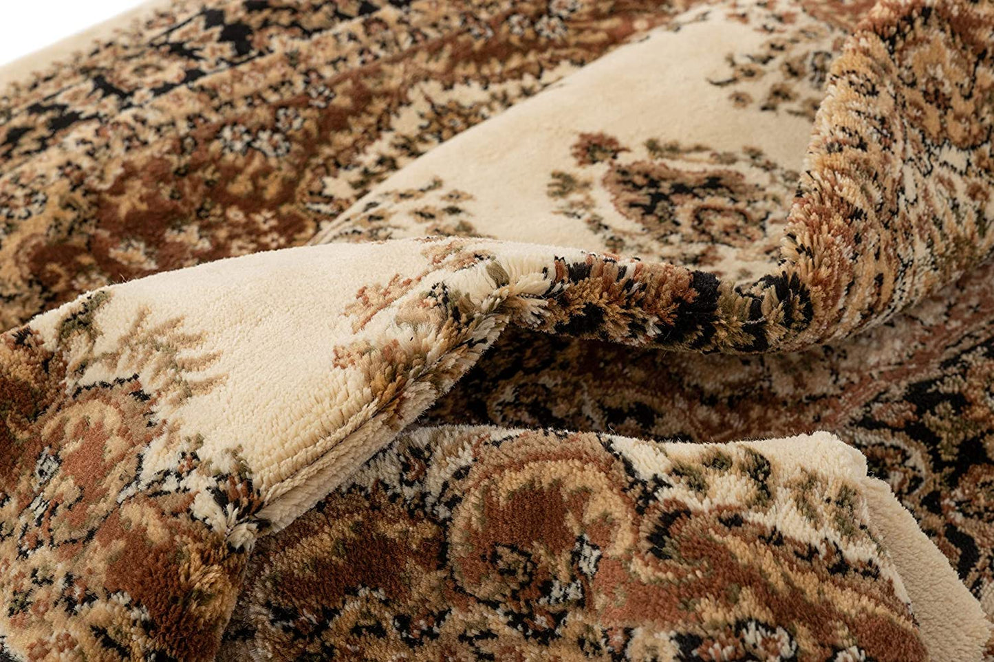 Medallion Oriental Persian Area Rug Ivory