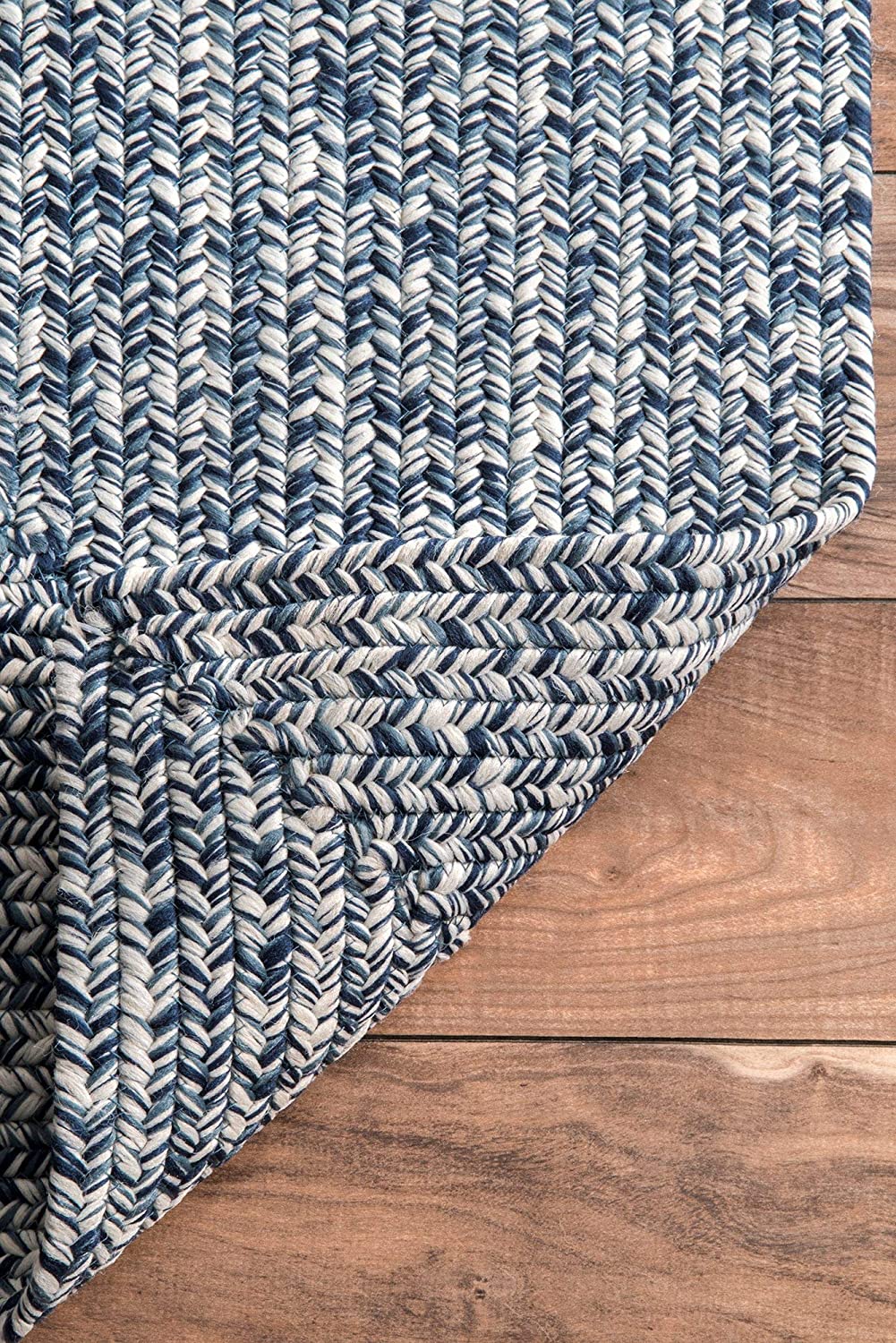 Braided Light Blue Indoor/Outdoor Soft Area Rug