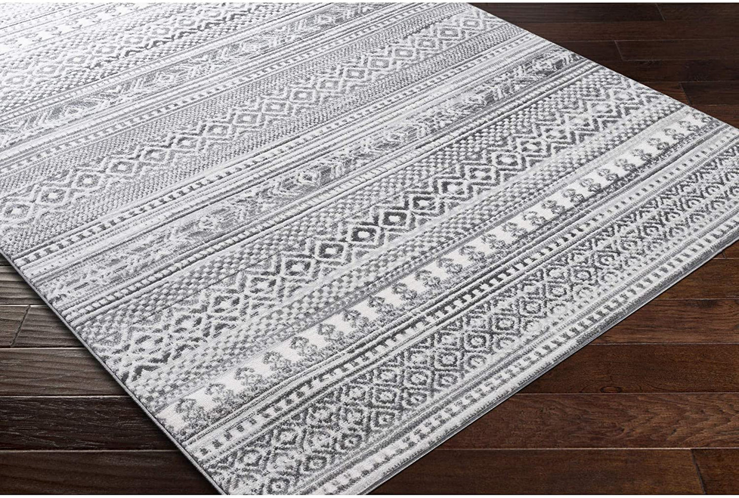Bohemian Moroccan Kenna Soft Area Rug Gray