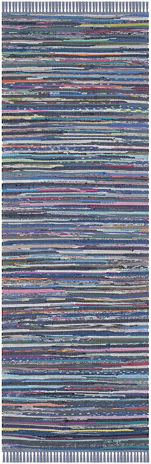Hand Woven Purple and Multi Cotton Area Rug