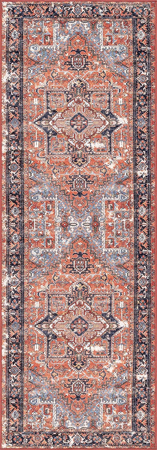 Florence Vintage Persian Area Rug, Rust