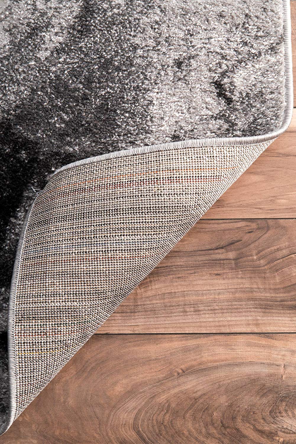 Abstract Grey Soft Area Rugs