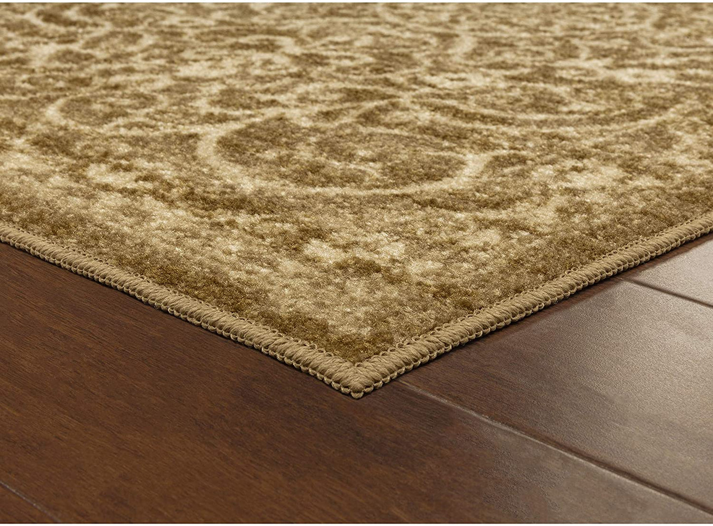 Maples Rugs Pelham Vintage Runner Rug Non Slip Washable Khaki