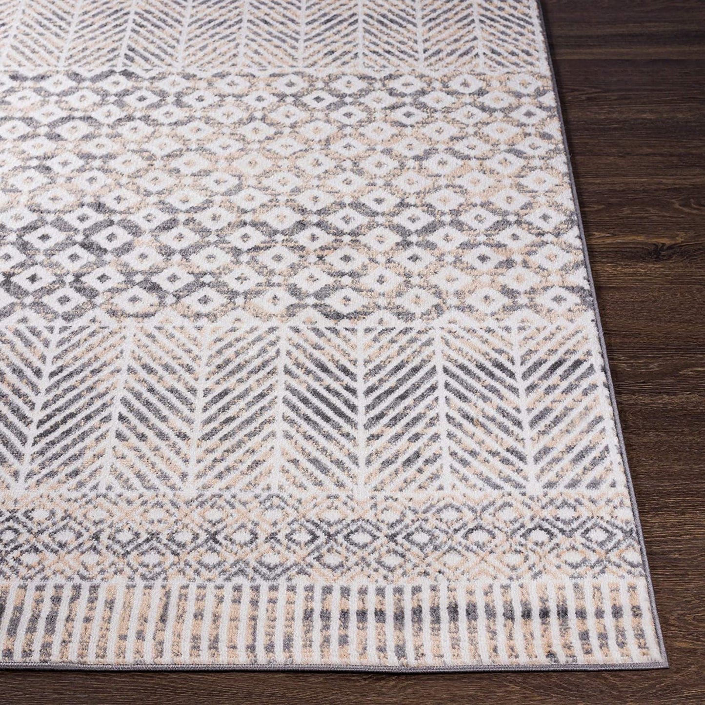 Bohemian Moroccan Adalyn Soft Area Rug Gray/Butter