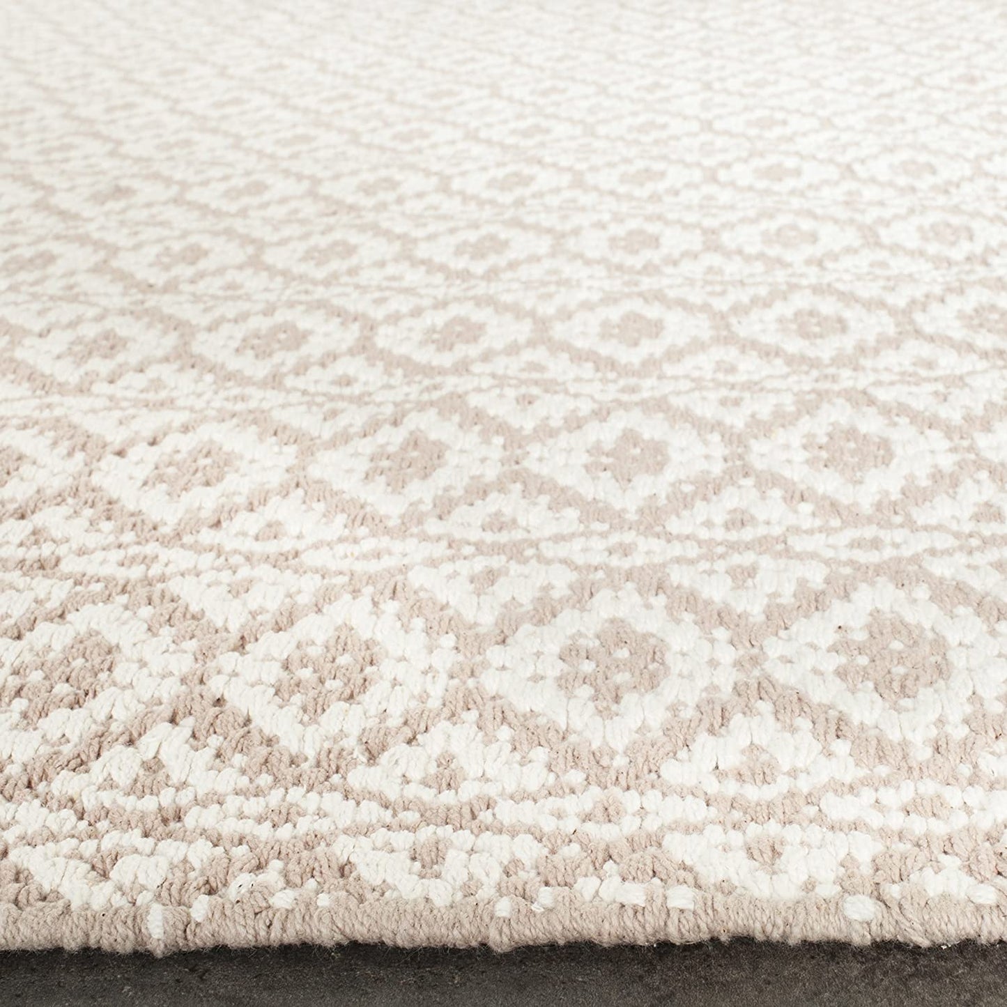 Handmade Cotton Soft Rug, Ivory / Beige