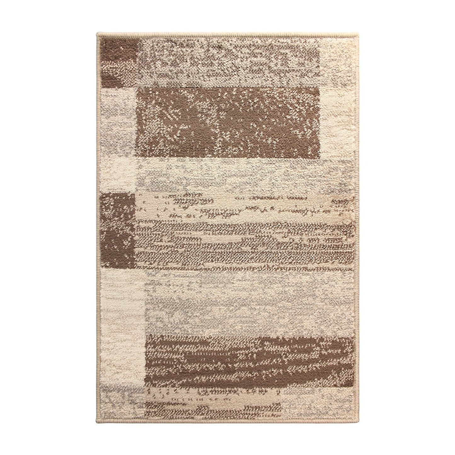 Geometric Brick Design Slate Area Rug