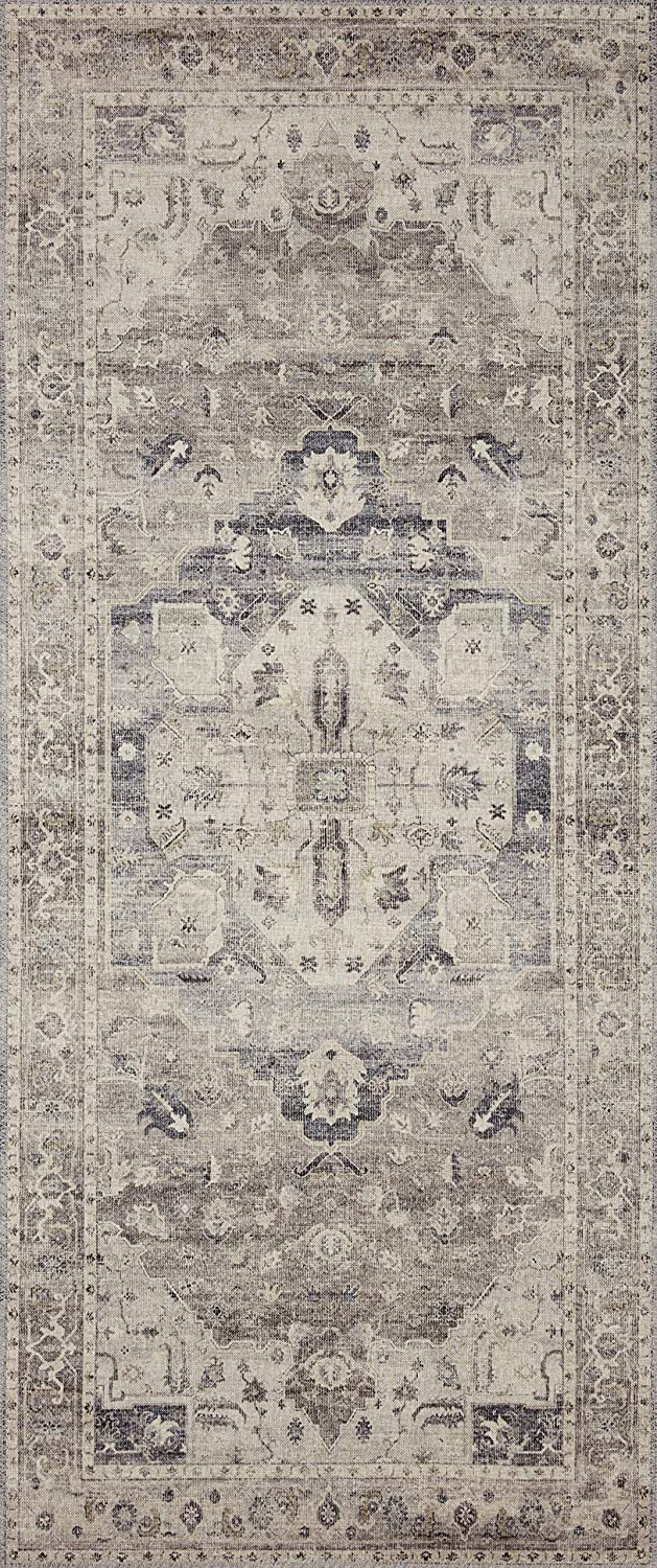 Hathaway Collection  Steel / Ivory, Traditional Soft Area Rug