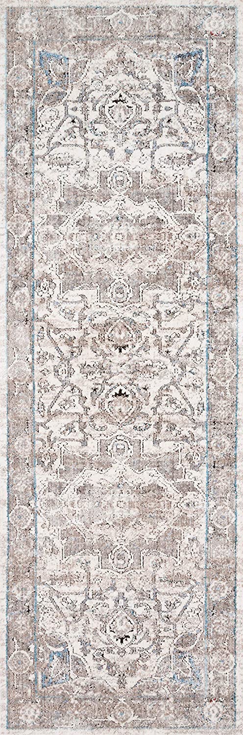 Dante Collection Soft Area Rug Ivory/Stone
