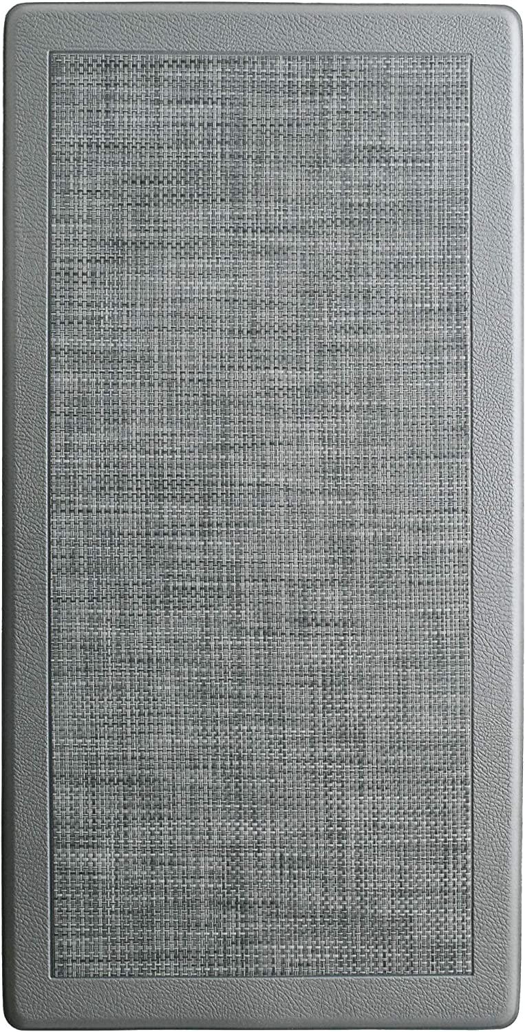 Ergonomic Anti Fatigue Workstation Memory Foam Mat in Stone 39"×20"×0.50" (L×W×H)