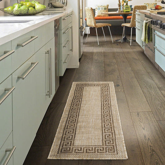 Indoor/Outdoor Bordered Runner Rug