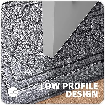 18"x32" Entryway Rug Blue Door Mats Indoor Entrance, Non Slip Absorbent Front Doormat, Washable Low-Profile Entry Rugs for Inside House