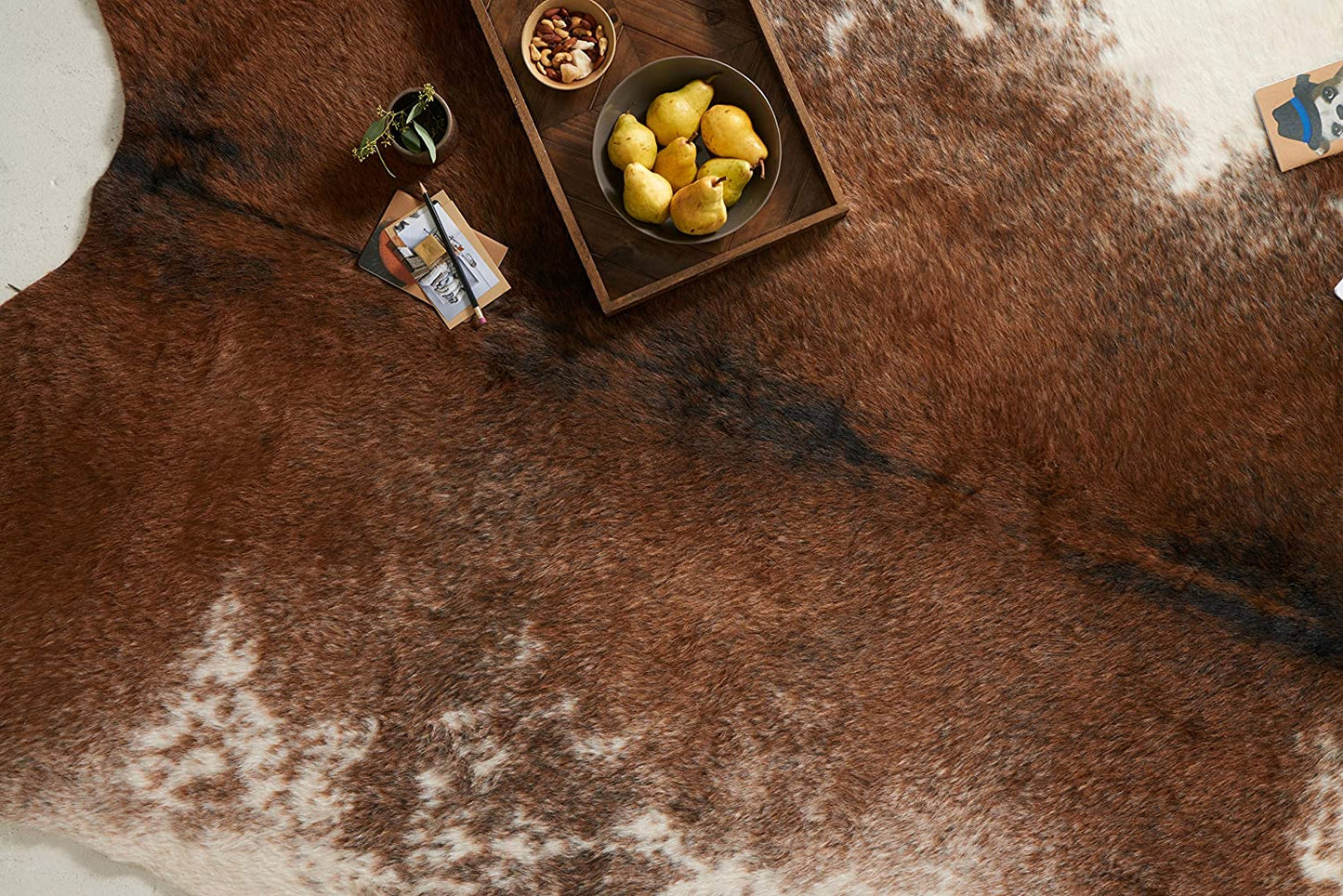 Cow hide Grand Canyon Soft Area Rug COFFEE/IVORY