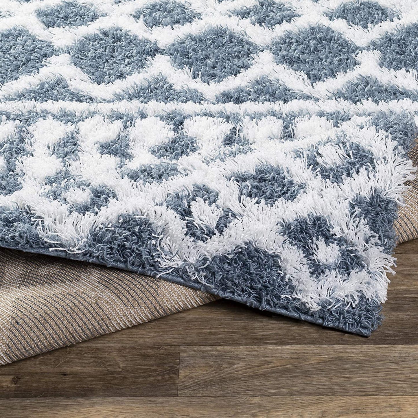 Hapsburg Beige Soft Area Rug, Denim