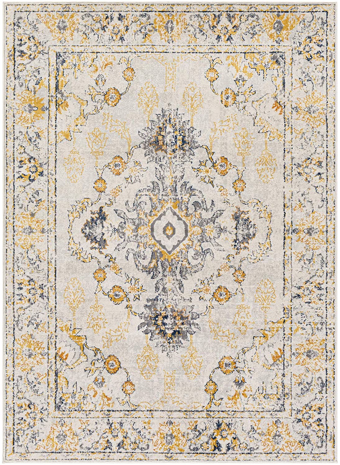 Delney Yellow Soft Area Rug
