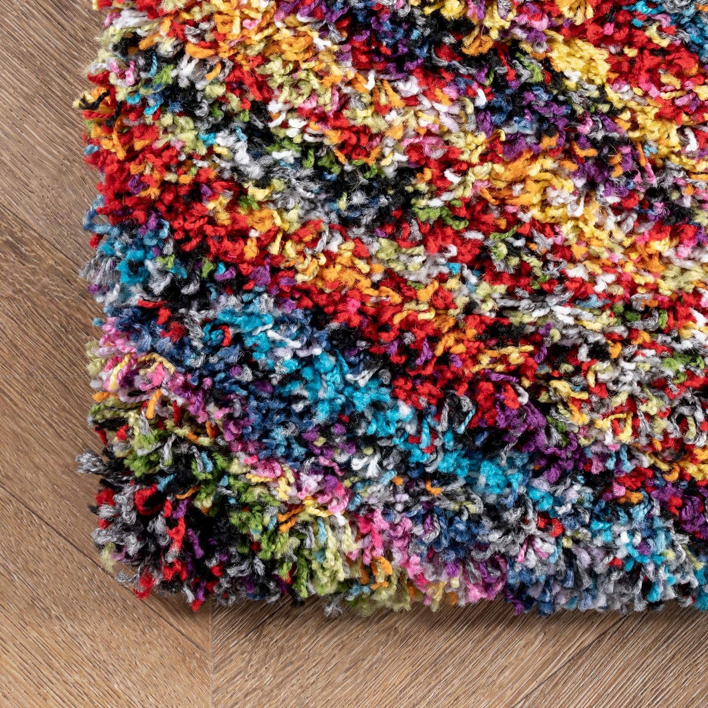 Ardelle Swirl Shag Rug, Multi