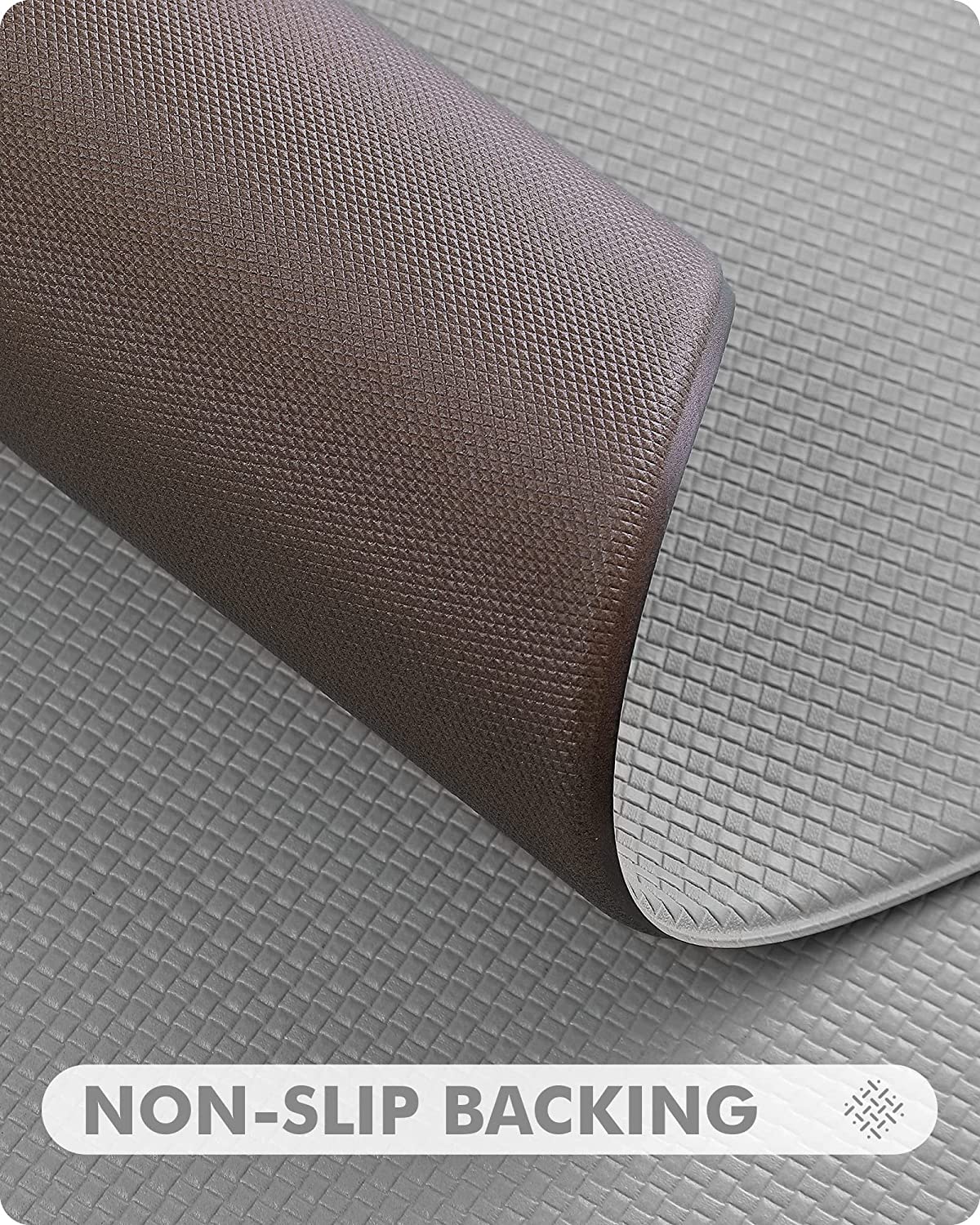Cushioned Anti Fatigue, Non Slip Padded, 17"x79" Long Foam, Waterproof Stain Resistant, Kitchen Runner Rug