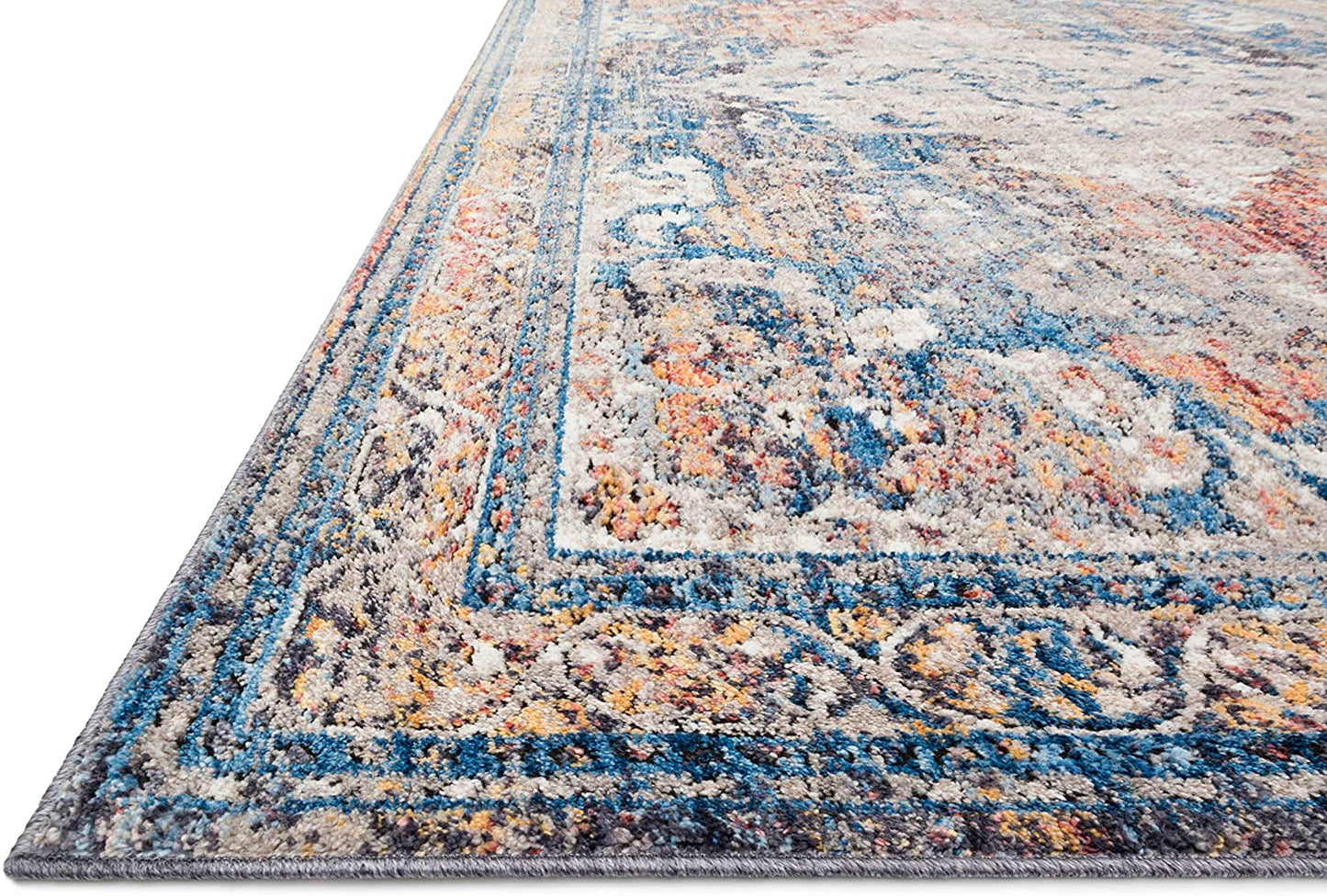 Dante Collection Modern Traditional Soft Area Rug Multi/Stone