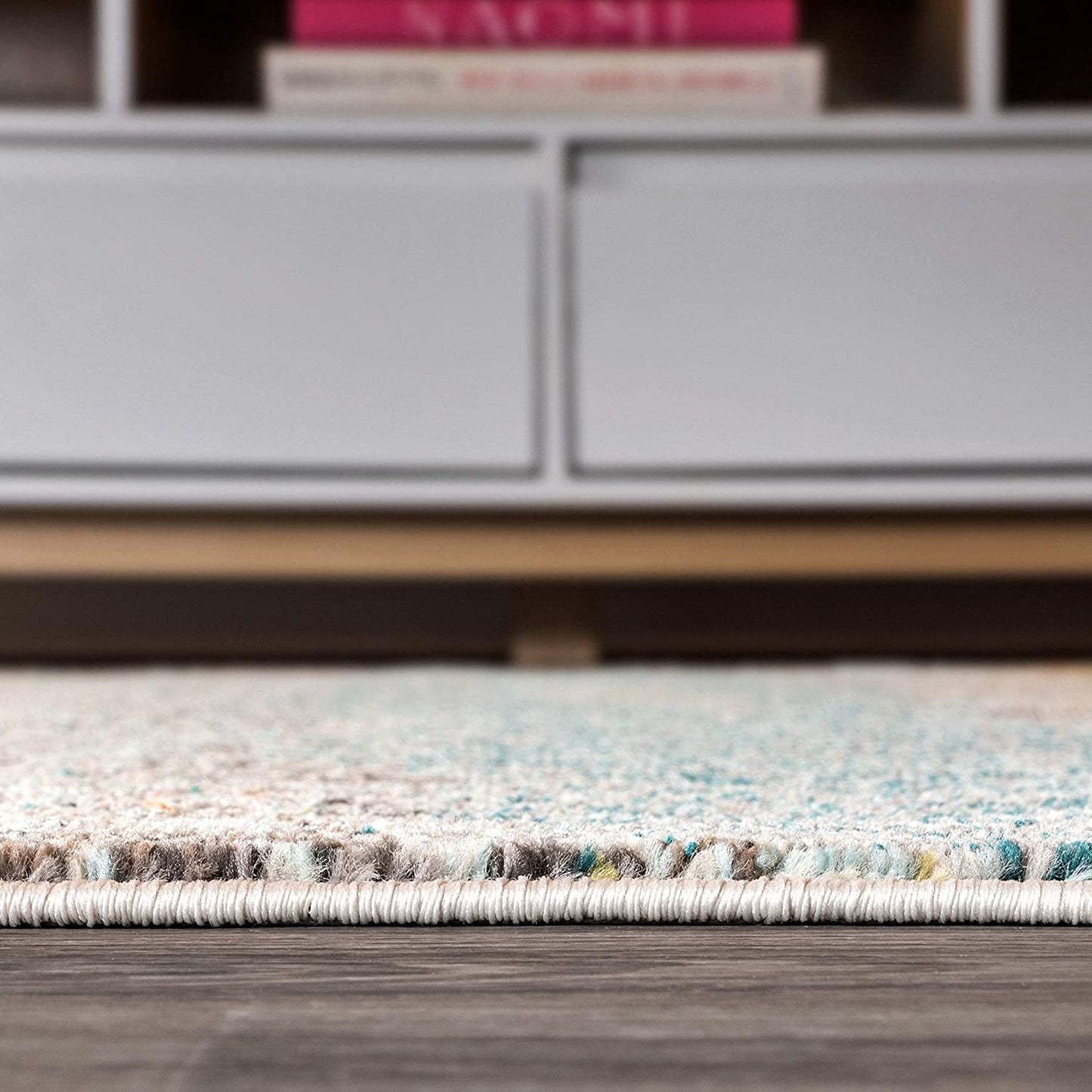 Contemporary Modern Abstract Vintage Cream/Yellow Rug