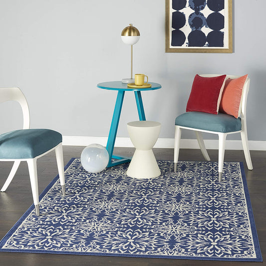 Navy Ivory Transitional Area Rug